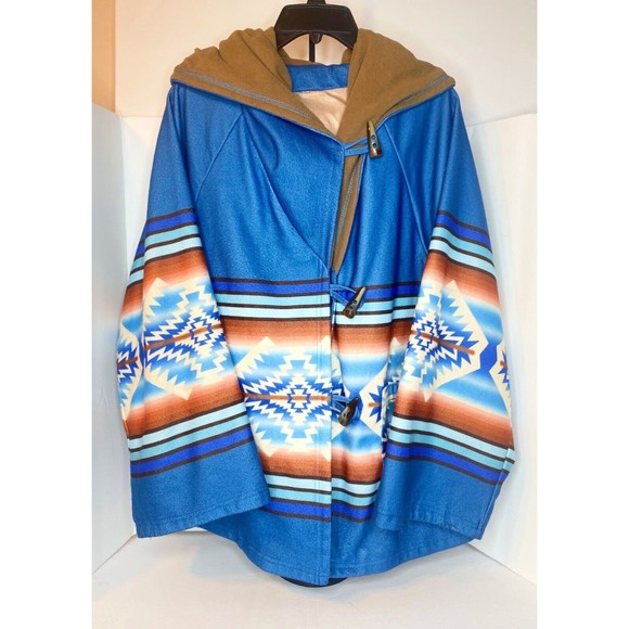 Southwestern Print Hooded Multicolor Sz S Jacket - Picture 8 of 16